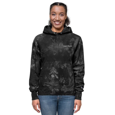 Crypto Warrior Unisex Champion Tie-Dye pull over hoodie