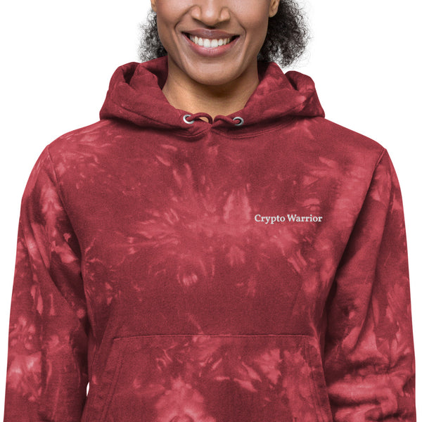 Crypto Warrior Unisex Champion Tie-Dye pull over hoodie