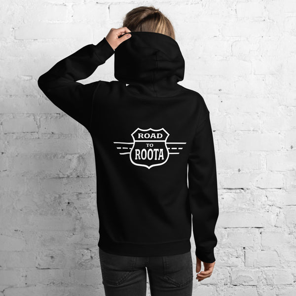 Theta Girl Unisex Pull Over Hoodie (blue text/white logo)