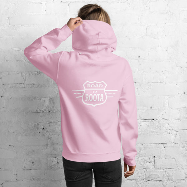 Theta Girl Unisex Pull Over Hoodie (blue text/white logo)