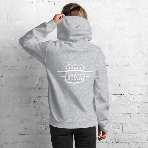 Theta Girl Unisex Pull Over Hoodie (blue text/white logo)