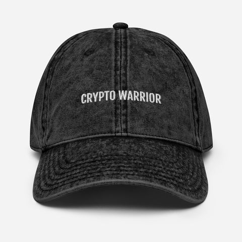 Crypto Warrior Vintage Cotton Twill Cap