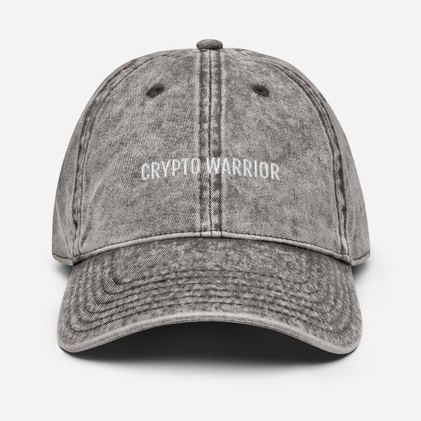 Crypto Warrior Vintage Cotton Twill Cap