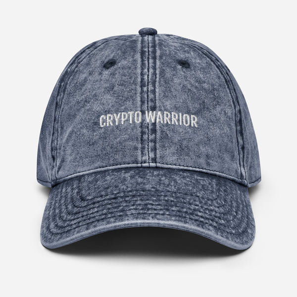 Crypto Warrior Vintage Cotton Twill Cap